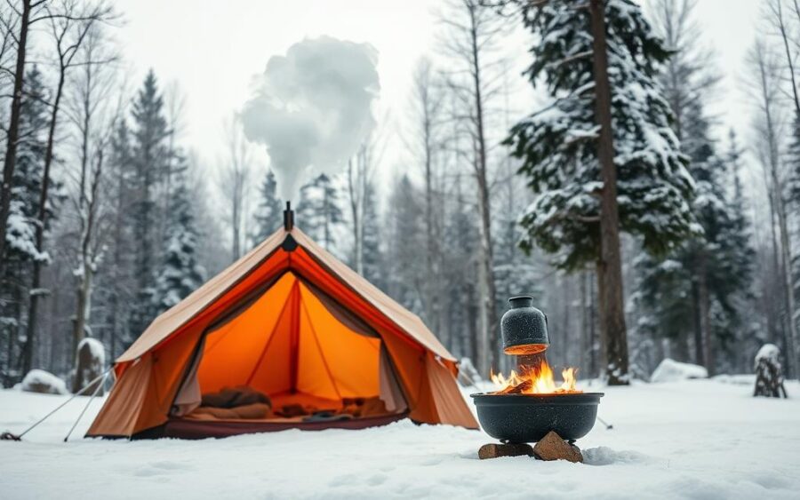 Jak ogrzać namiot zimą i cieszyć się komfortem w mrozie