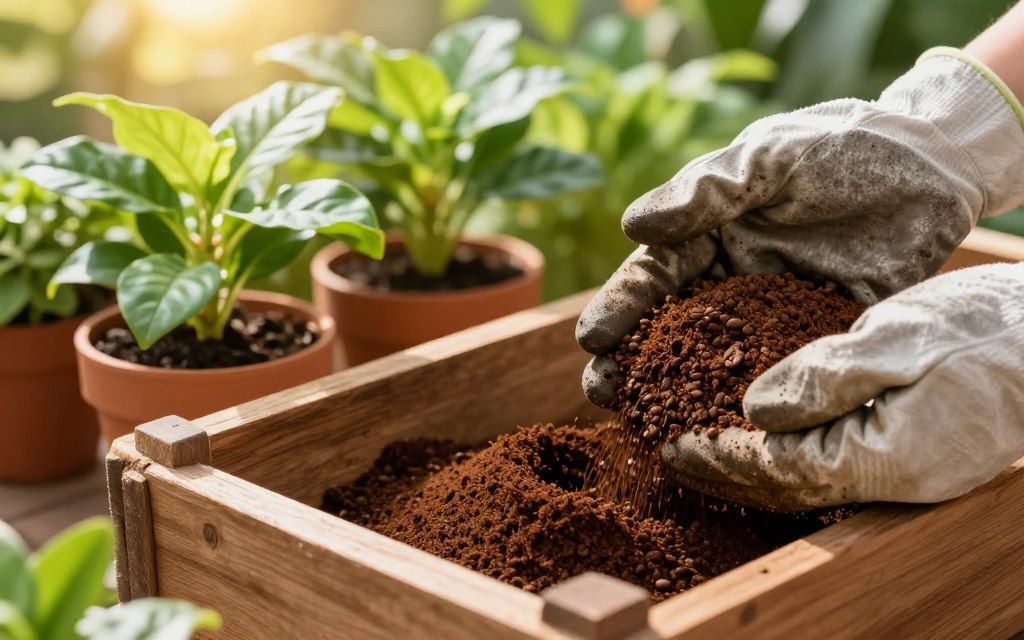 Przygotowanie fusów kawowych do nawozu